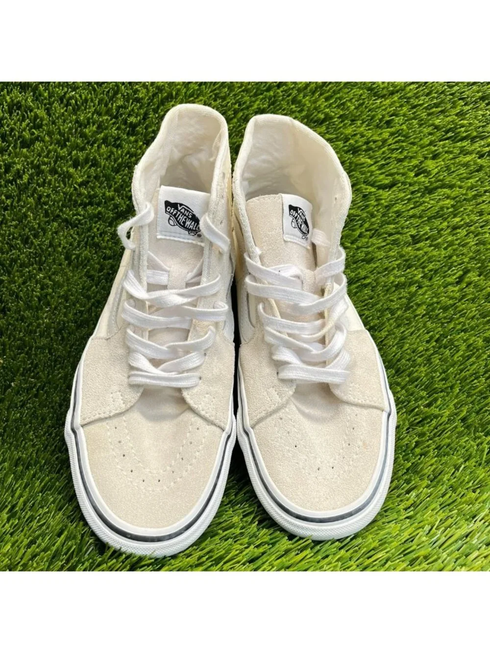 Vans Sk8-Hi Womens Size 8.5 Mens 7 White Athletic Walking Skate Shoes Sneakers